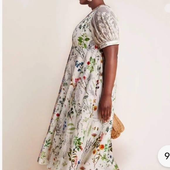 Geisha Designs Anthropologie Donna Floral Midi Dress, Size Large - Picture 4 of 13